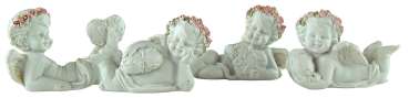 4er Set Putzige Engel Rosenkranz ca. 4,5 cm - Dekoration